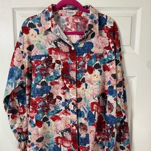 Chanel 1999 floral-print button-up shirt
